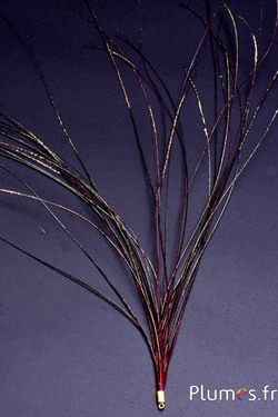 Ciondolo in filo di pavone - 15-28 cm - carminio-verde naturale